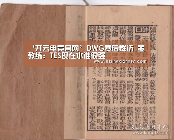 ‘开云电竞官网’DWG赛后群访 金教练:TES现在水准很强(图2) 开云电竞app下载安装